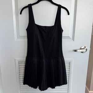Chic Black Pleated Mini Dress